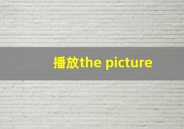 播放the picture